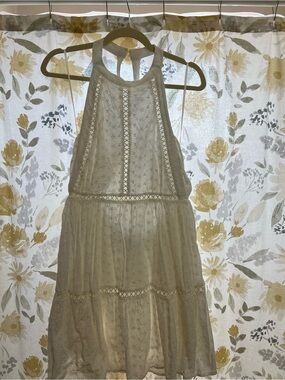 Petal & Pup White Eyelet Halter Sundress